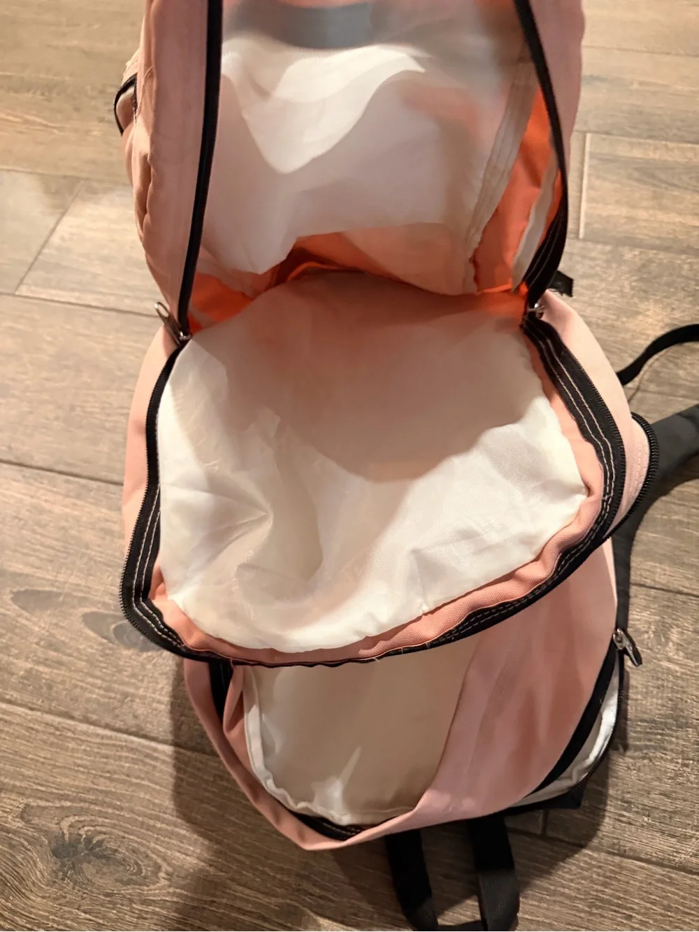 Jansport Pink Canvas Backpack with Front Pocket